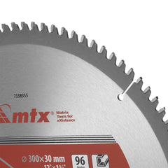 Disco Serra Circular Alumínio 300mm 96 Dentes 32mm MTX