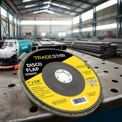 Disco Flap 180 mm G80 Fibra Cônico Aço Tradestar