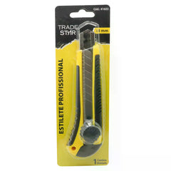 Estilete Profissional 18mm Com Trava Emborrachado Tradestar