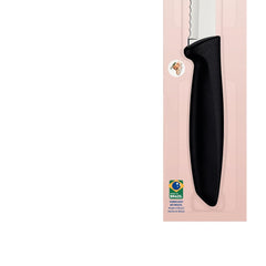 Faca Para Pão Tramontina Plenus 7 Polegadas Aço Inox Cabo Polipropileno Preto Serrilhada Profissional