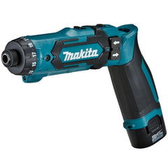 Parafusadeira Furadeira 5mm à Bateria 7.2V com Bateria Carregador Jogo Bits Maleta DF012DSE Makita