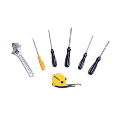 Kit de Ferramentas Tramontina 7 Peças com Chaves de Fenda, Chave Ajustável e Trena para Reparos Domésticos