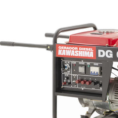 Gerador à Diesel Dg6000Et 4600W 380V Kawashima