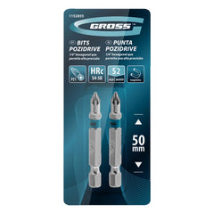Bit Phillips PZ1 50mm Aço Rápido 2 Unidades Gross 1152855 Alta Resistência