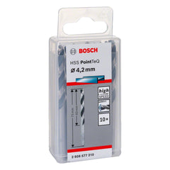 Broca Metal Bosch Aço Rápido Hss-Pointteq 4,2mm 10 Peças