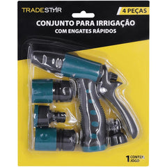 Conjunto para Irrigação com Hidro Pistola 4 Peças Tradestar
