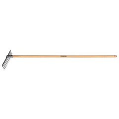 Ancinho Curvo Metálico 16 Dentes 145 cm Cabo Madeira Tramontina