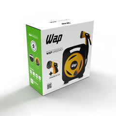 Mangueira com Enrolador e Esguicho Múltiplo WAP GMEEM01 12m de Alcance e Acessórios Inclusos