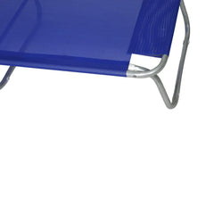 Cadeira Espreguiçadeira em Poliéster e Alumínio Azul 414702 Bel