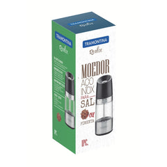 Moedor Para Sal Ou Pimenta Tramontina Realce 175g Aço Inox E Acrílico