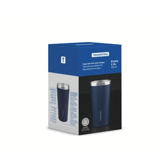 Copo Térmico Tramontina Exata Aço Inox Azul 420 Ml Sem Tampa Parede Dupla