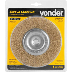 Escova Circular 6X1/2'' 4500Rpm Aço Carbono Latonada Vonder 5/8''