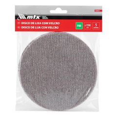 Disco de Lixa Telado com Velcro para Parede e Teto Grão 80 150mm 5 Unidades MTX 7388055