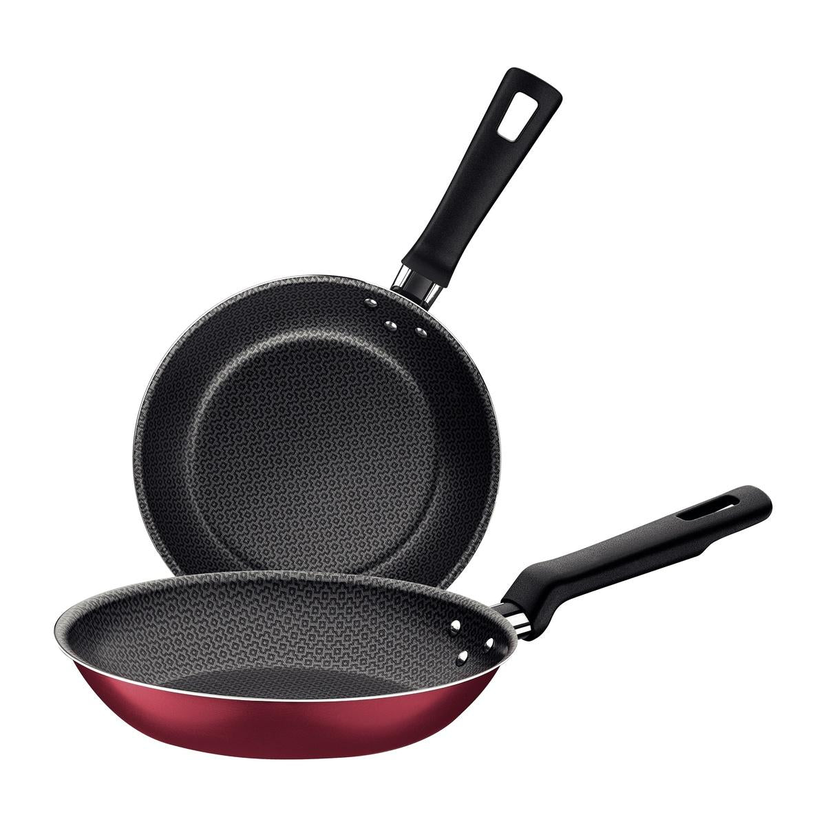 Jogo De Frigideiras Tramontina Loreto Alumínio 1,6 Mm Starflon Max Vermelho 2 Peças