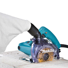 Serra Mármore 125mm 1450W 12000 RPM Industrial com Coletor de Pó Disco Chave 4100KB 220V Makita