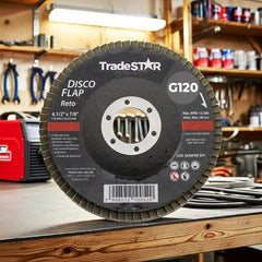 Disco Flap 115 mm G120 Fibra Reto Aço Tradestar