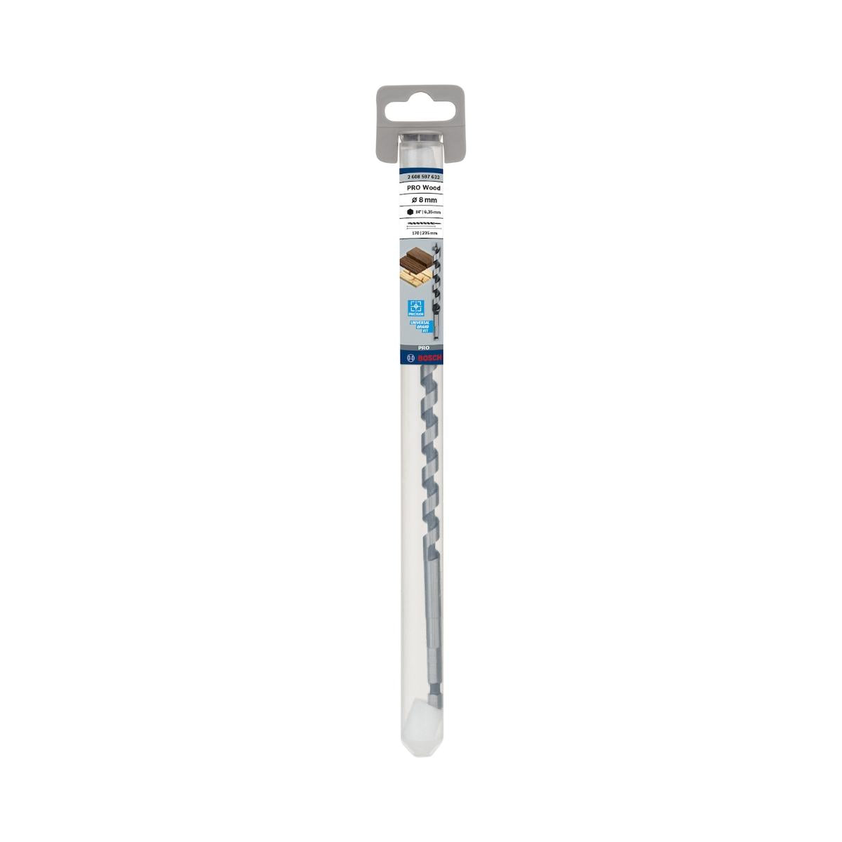 Broca Para Madeira Bosch Pro Wood 8,0mm (Encaixe Hexagonal)