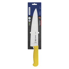 Faca Para Carne Profissional Master 10 Polegadas Aço Inox Cabo Amarelo Tramontina