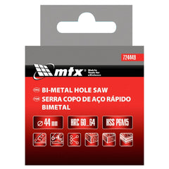 Serra Copo Metal Aço Rápido Bimetal 44mm 5/8'' 18UNF MTX 724449