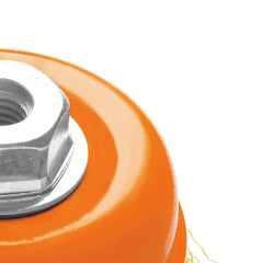 Escova Tipo Copo Arame Ondulado 4'' 0,3mm M14 Escova Aço Latonado Temperado Tramontina PRO