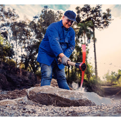 Picareta Estreita Metálica Leve Tramontina Tamanho 4 Cabo Madeira 90cm Ideal Escavação Demolição