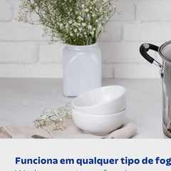 Caldeirão Tramontina Astro Em Aço Inox Com Fundo Triplo Tampa De Vidro 30 Cm 20,8 L Silicone
