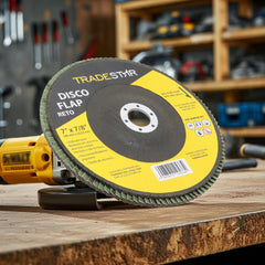 Disco Flap 180 mm G100 Fibra Reto Aço Tradestar