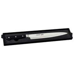 Faca Yanagiba Tramontina Sushi Gold 9 Polegadas Aço Inox 57 HRC 2,5mm Profissional Cabo Reforçado