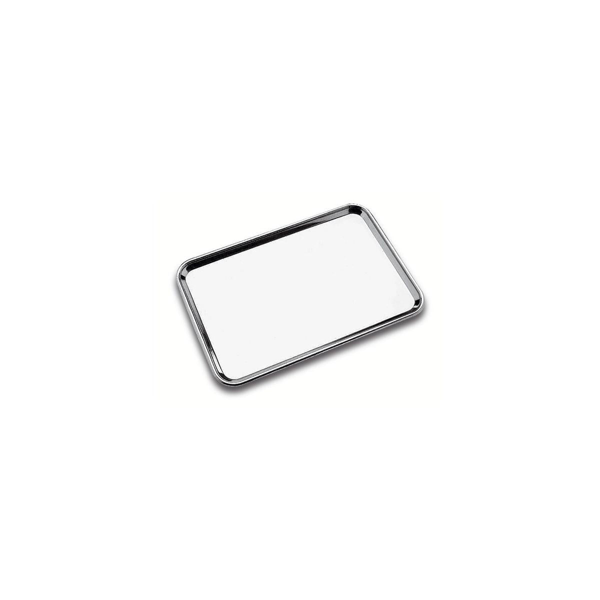 Bandeja Tramontina Service Retangular Em Aço Inox 40x27 Cm Com Fundo Fosco E Brilho