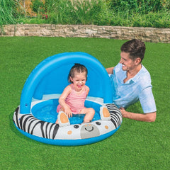 Piscina Infantil Inflável Zebra Bel 26 Litros com Cobertura e Proteção UV