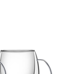 Conjunto 2 Xícaras De Vidro Duplo Tramontina Para Chá E Cappuccino 200ml Com Isolamento Térmico