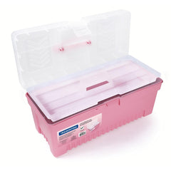 Caixa Plástica 17'' 10kg Capacidade Trava Cadeado Bandeja Removível Durável Tramontina