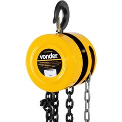 Talha Manual 1 Ton Vonder com Corrente 5 Metros e Gancho