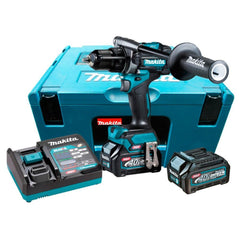 Parafusadeira Furadeira Impacto 40V Com 2 Baterias Carregador Mak-Pac 3 Punho HP001GD201 Makita