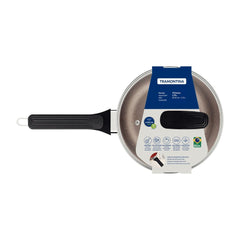 Panela Tramontina Milazzo 20 cm Alumínio Antiaderente Starflon Max Amêndoa Tampa Vidro