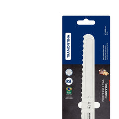 Faca Para Pão E Bolo Tramontina Profissional Master Aço Inox 20cm Com Cabo Antimicrobiano Branco