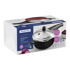 Panela De Pressão 3 L Tramontina Vancouver Effect Antiaderente Starflon Max Preto