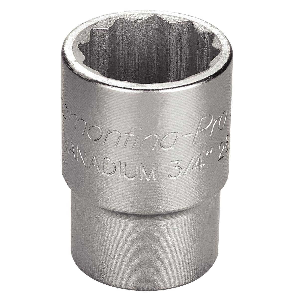 Soquete Estriado 29mm 3/4'' DIN 3124 Cromado Aço Cromo Vanádio Ajuste Profissional Tramontina PRO