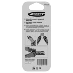 Mini Alicate Corte Diagonal Reforçado 110mm 1/2'' 4 Encaixe Aço Cromo-Vanádio Fosfatizado