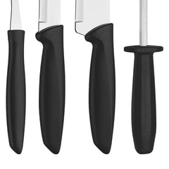 Kit Para Churrasco Tramontina Plenus 4 Peças Aço Inox E Polipropileno Preto