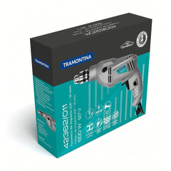 Furadeira de Impacto Tramontina 500W 220V 3/8'' com Reversão e Travamento de Gatilho