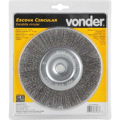 Escova Circular 6X1/2'' 4500Rpm Aço Inox Ondulado Vonder 12,7mm Furo 1/2''