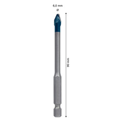 Broca P/Porcelanato Bosch Expert Hex-9 Hard Ceramic 6X90mm