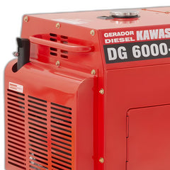 Gerador à Diesel Dg6000Es 120/240V Biv 4600W Kawashima