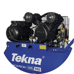 Compressor de Ar Cp10080P-2 Tekna 80L 2HP Pressão Máxima 116 PSI Com Rodas Traseira 220V 60Hz