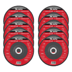 Disco de Desbaste Tipo Flap Óxido de Alumínio P24 180x22,2mm MTX Desbaste Rápido e Eficiente