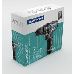 Parafusadeira Furadeira 10,8V Tramontina Bivolt 1,3Ah 19 Torques Variável com LED