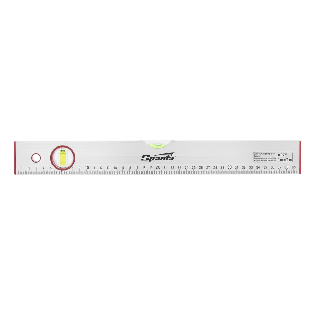 Nível De Alumínio Escala Graduada 2 Bolhas 16'' 400mm Sparta 3510455 Precisão Profissional