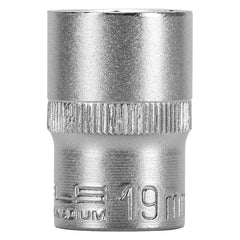 Soquete Sextavado 1/2'' 19mm CrV com Clips Plástico Automóvel Stels 1381955