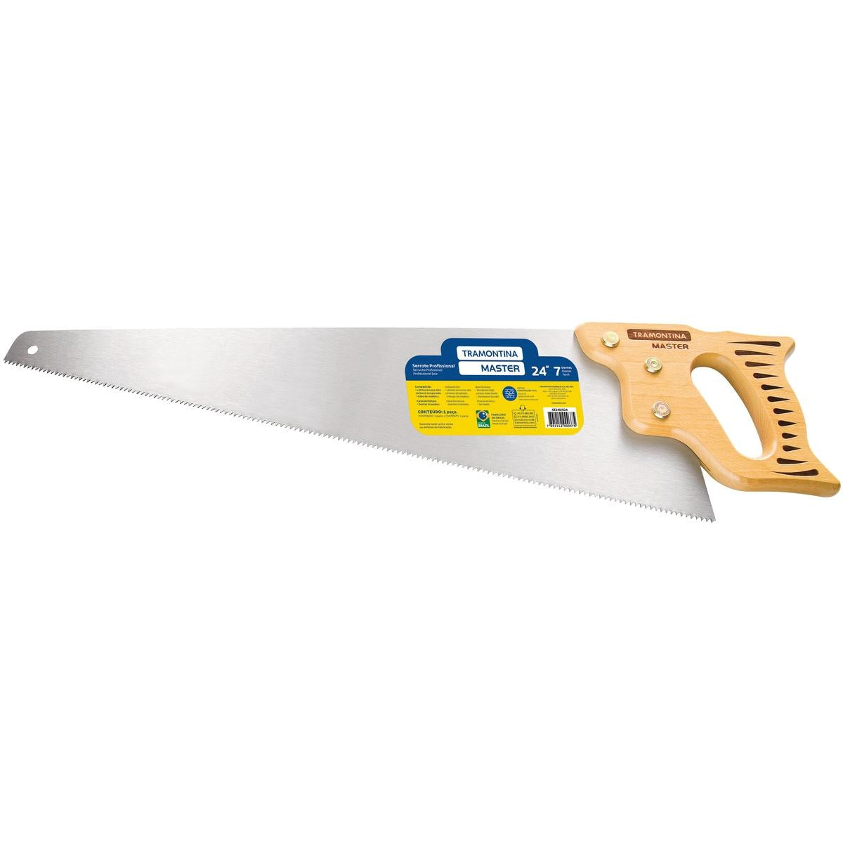 Serrote Profissional Tramontina MASTER 24'' 7 Dentes por Polegada Aço Carbono Cabo Madeira